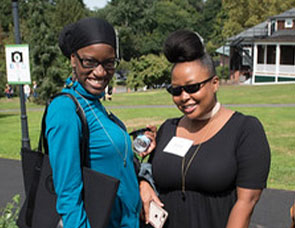 Photo of happy students on campus. Link to Gifts of Real Estate